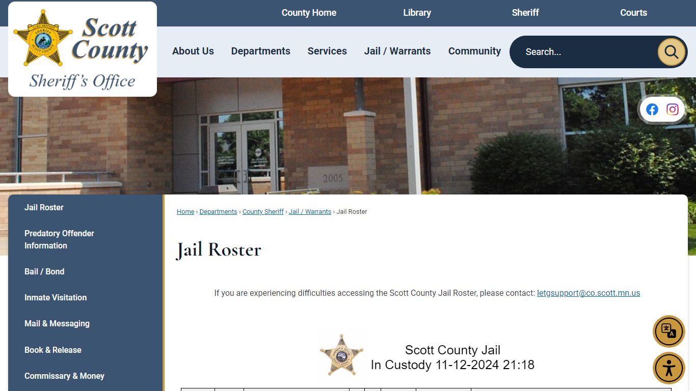 Jail Roster | Scott County, MN